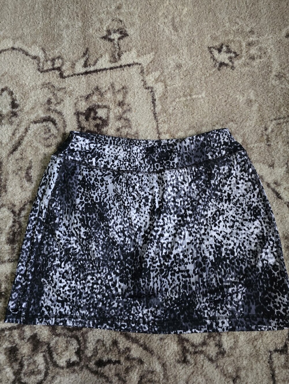 tek gear Black and White Animal-Print Skort